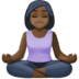 🧘🏿 person in lotus position: dark skin tone display on Facebook